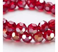 Perles de cristal rondes à facettes en verre coloré de 3, 4, 6 et 8 mm, perles d'espacement en vrac pour la création de bijoux, la broderie, les bracelets et les colliers (DIY) - Z101AB - 4,0 mm - 8