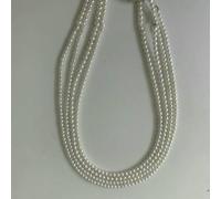 Perles de culture d'eau douce 100% naturelles, rondes, blanches, de taille 3A, presque rondes, de 2 à 3 mm, idéales pour la création de bracelets, colliers et boucles d'oreilles. Un seul rang de pe