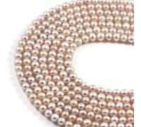Perles de culture d'eau douce naturelles rondes de 7 à 8 mm Lavande A - Fil de 35,6 cm - Pour la fabrication de bijoux, colliers de guérison, bracelets et designs faits à la main - AqBeadsUk