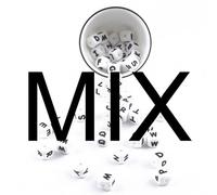 Perles De Dentition En Silicone Sans Bpa 12mm, Alphabet Anglais, Cube Lettre Bébé Pendentif, Jouet Diy, 100 Pièces