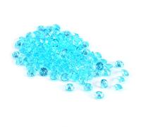 Perles de diamants acryliques, sac de 1000 pièces de 6 mm, remplissage de vase transparent, perles d'espacement en vrac en forme de diamants scintillants pour décoration de fête (Bleue)