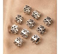 Perles De Dreadlock Dorées Rétro,Pinces À Cheveux,Tresses Africaines,Anneaux De Manchette,Décor De Bijoux,Fermoirs Dreadlock,Accessoires,10 Pièces,Ensemble - Type 10pcs No.3