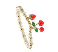 Perles de fruits délicates confortables et élastiques - Texture cuivre - Convient aux chercheurs de bijoux individuels - Thème fruits unique, taille unique, Comme décrit