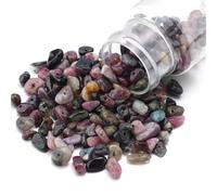 Perles de gravier en pierre naturelle irrégulière, cristal de quartz, améthyste, amazonite, opale, bricolage, artisanat, ornement, bonsaï, décoration(Tourmaline)