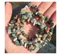 Perles de gravier en quartz, agate et aigue-marine de forme irrégulière for la fabrication de bijoux, accessoires de bricolage(NO.28 Indian Agate,30 inch)