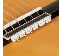 Perles de guitare acoustique flamenco classique en blanc brillant pour cordes en nylon Alba Guitar Beads