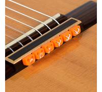 Perles de guitare acoustique flamenco classique en orange brillant pour cordes en nylon Alba Guitar Beads