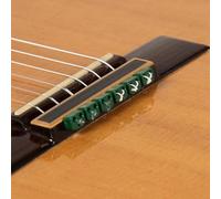 Perles de guitare acoustique flamenco classique en vert brillant pour cordes en nylon Alba Guitar Beads