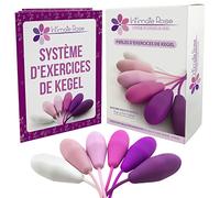 Perles de Kegel Intimate Rose Poids pour exercice de Kegel - Exercices pour contrôler la vessie et le périnée - Ensemble de 6 perles de Kegel Premium de silicone avec kit d’instruction