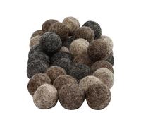 Creotime perles de laine 20 mm brunes 64 pièces Marron G