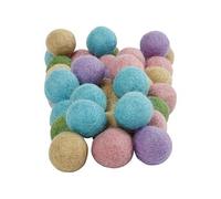 perles de laine 20 mm pastel 64 pièces