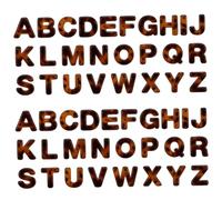 Perles de l'alphabet| Perles de lettres épaisses, 52 pièces Alphabet style pierre précieuse géante