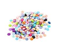 Perles de lentilles en silicone - 15,2 cm flexibles colorées faites à la main | Perles d'espacement en boulier - pour collier, porte-clés, hommes, femmes, garçons, filles, adolescents