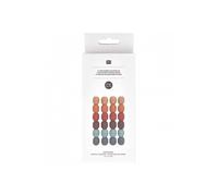Perles de macramé en bois 19X22mm X24 - Couleurs de terre -(...) - Multicolore