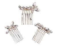 Perles de mariage fleur peigne à cheveux épingles mariée Clips ensemble mignon fourchette chapeaux for femmes bijoux accessoire(J7248G)
