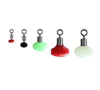 Perles de pêche avec émerillons pour pêche en mer et eau douce - Rotation à 360° - Plastique et métal lumineux - Tailles assorties de 3 mm à 12 mm (10 pièces, 3 x 4 mm)