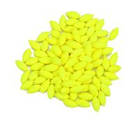 Perles de Pêche Ovales, 100pcs Perles de Pêche Luminescentes Rondes Leurres Flottants Balles Pêche en Mer s'attaquer Leurre Accessoires(Jaune)