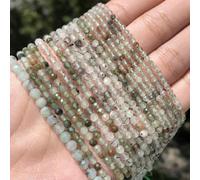Perles de pierre à facettes petites perles rondes en vrac pour la fabrication de bijoux à bricoler soi-même fournitures de bracelet 15 pouces-Quartz fantôme-2mm 170 pièces