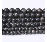 Perles De Pierre De Topaze Naturelle Pierre Précieuse Cristal Rond Perles De Jade D’énergie Perles De Pierre pour La Fabrication De Bijoux Bracelet Bricolag, Black Glitter, 4MM