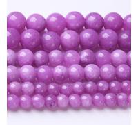 Perles De Pierre De Topaze Naturelle Pierre Précieuse Cristal Rond Perles De Jade D’énergie Perles De Pierre pour La Fabrication De Bijoux Bracelet Bricolag, Purple Cloud Mother Stone, 4MM