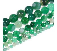 Perles de pierre naturelle 12mm Green Stripe Agate Rond Perles en vrac Pierre d’énergie Pouvoir de guérison pour la fabrication de bijoux bricolage 1 brin 15"