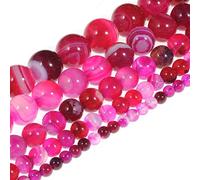 Perles de pierre naturelle 12mm Rose Stripe Agate Rond Perles en vrac Pierre d’énergie Pouvoir de guérison pour la fabrication de bijoux bricolage 1 brin 15"