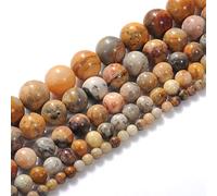 Perles de pierre naturelle 4mm Crazy Lace Agate Rond Perles en vrac Pierre d’énergie Pouvoir de guérison pour la fabrication de bijoux DIY 1 brin 15"