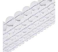 Perles de pierre naturelle 8mm cristal de roche blanc rond perles en vrac énergie pierre pouvoir de guérison pour la fabrication de bijoux bricolage 1 brin 15"