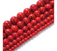 Perles de pierre naturelle 8mm rouge Turquoise Rond lâche Perles Pierre d’énergie Puissance de guérison pour la fabrication de bijoux bricolage 1 brin 15"