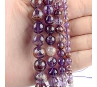 Perles de pierre violet jade agate cristal perles de verre résultats de fabrication de bijoux accessoires de bracelet à bricoler soi-même-quartz de cristal fantôme-12 mm 30-31 pièces