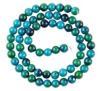 Perles De Pierres Précieuses Phoenix Lapis 8mm 45pcs Naturel | Perles rondes polies en pierres précieuses pour bracelets, colliers, boucles d'oreilles et fabrication de bijoux.