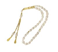 Perles De Prière Des Musulmans Tasbih Ovale Avec Des Glands D'or Pour La Cérémonie De Méditation Et Les Pratiques Spirituelles Utilisent La Prière