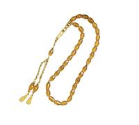 Perles De Prière Des Musulmans Tasbih Ovale Avec Des Glands D'or Pour La Cérémonie De Méditation Et Les Pratiques Spirituelles Utilisent La Prière