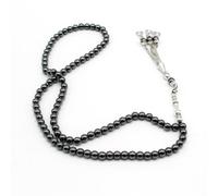 Perles de prière en hématite, 99 pierres, design compact pour les voyages, accessoire de bijoux de dévotion, hématite Tasbih pour la prière et