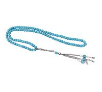 Perles de prière imitation agaphite enfilées à la main - Bijoux spirituels pour le culte quotidien et accessoires de mode - Perles de prière imitation turquoise