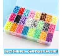 Perles de Recharge Pour Aquabeads et Beados Art Crafts Jouets Pour Enfants Perles Classiques et Bijoux Big 24 Slots Box 5200 T0C96D