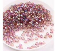 Perles de riz en verre multi-tailles 1,5-4 mm, imitation transparente, perles dispersées, accessoires de pompon perlés DIY-Han Zi AB7-2 mm 1440 pièces