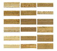Perles de Riz promenales Rondes Plaquées Or, Hématite de 2/3/4/6mm, Espaceurs en Pierre pour Bijoux, Accessoires de Collier à Faire Soi-Même 471-4mm 88pcs