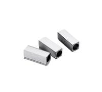 Perles de rocaille carrées cuboïdes en acier inoxydable, en vrac, espaceurs libres(Steel 4x11mm)