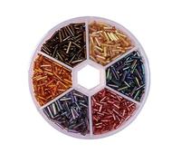 Perles de rocaille en verre 192 g, tube, ficelle Pour Broderie(Color 3)
