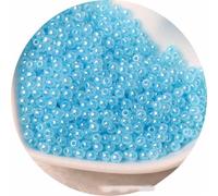 Perles de rocaille en verre de jade tchèque, imitation super uniforme, 2/3/4 mm, pour bijoux, bracelets, bagues, accessoires de charme DIY, FY23, bleu lac, 3 mm, 10 g, 336 pièces