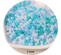Perles de rocaille en verre imitation uniforme de 2/3/4 mm pour bijoux, bracelets, accessoires de charme DIY - Fy06 Blues Mix - 3 mm, 10 g, 336 pièces