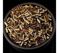 Perles de rocaille en verre longues, 20 g/lot, 4,5 mm, 6 mm, couleurs disponibles, pour la fabrication de bijoux, de vêtements, de couture, d'embellissements, plaquées or, 20 g, 4,5 mm de long