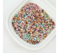 Perles de rocaille en Verre Multicolores 10 g 2 mm - Cylindre Imitation œil de Chat - Perles d'espacement en Vrac - Fabrication de Colliers, de Bijoux, de Couture, de Cadeaux