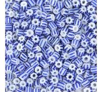 Perles de rocaille en verre Petites perles de rocaille 10 g 4 mm Perles de rocaille en acrylique Motif à rayures colorées Perles de riz à espacement lâche pour bracelet Accessoires de fabrication de