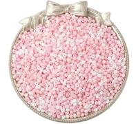 Perles de rocaille en verre petites perles de rocaille 2 mm perle de verre matériaux de bricolage accessoires de bijoux de perles faits à la main-série rose clair-ouverture de 2 mm environ 0,8 mm 10