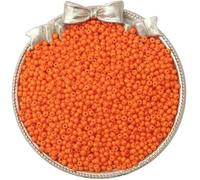 Perles de rocaille en verre petites perles de rocaille 2 mm perle de verre matériaux de bricolage accessoires de bijoux de perles faits à la main-orange rouge-3 mm ouverture environ 0,8 mm 10 g/paque