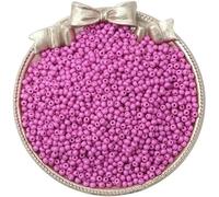 Perles de rocaille en verre petites perles de rocaille 2 mm perle de verre matériaux de bricolage accessoires de bijoux de perles faits à la main-rose clair-2 mm ouverture environ 0,8 mm 10 g/paquet