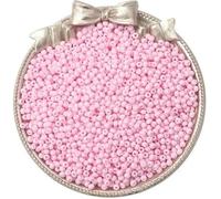 Perles de rocaille en verre petites perles de rocaille 2 mm perle de verre matériaux de bricolage accessoires de bijoux de perles faits à la main-rose-ouverture de 3 mm environ 0,8 mm 10 g/paquet env