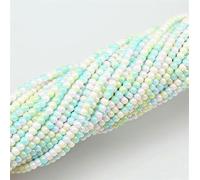 Perles de rocaille en verre Petites perles de rocaille 4 mm Perles de rocaille en verre Taille Perles d'espacement rondes Breloque pour accessoires de fabrication de bijoux à faire soi-même-S2321-4 m